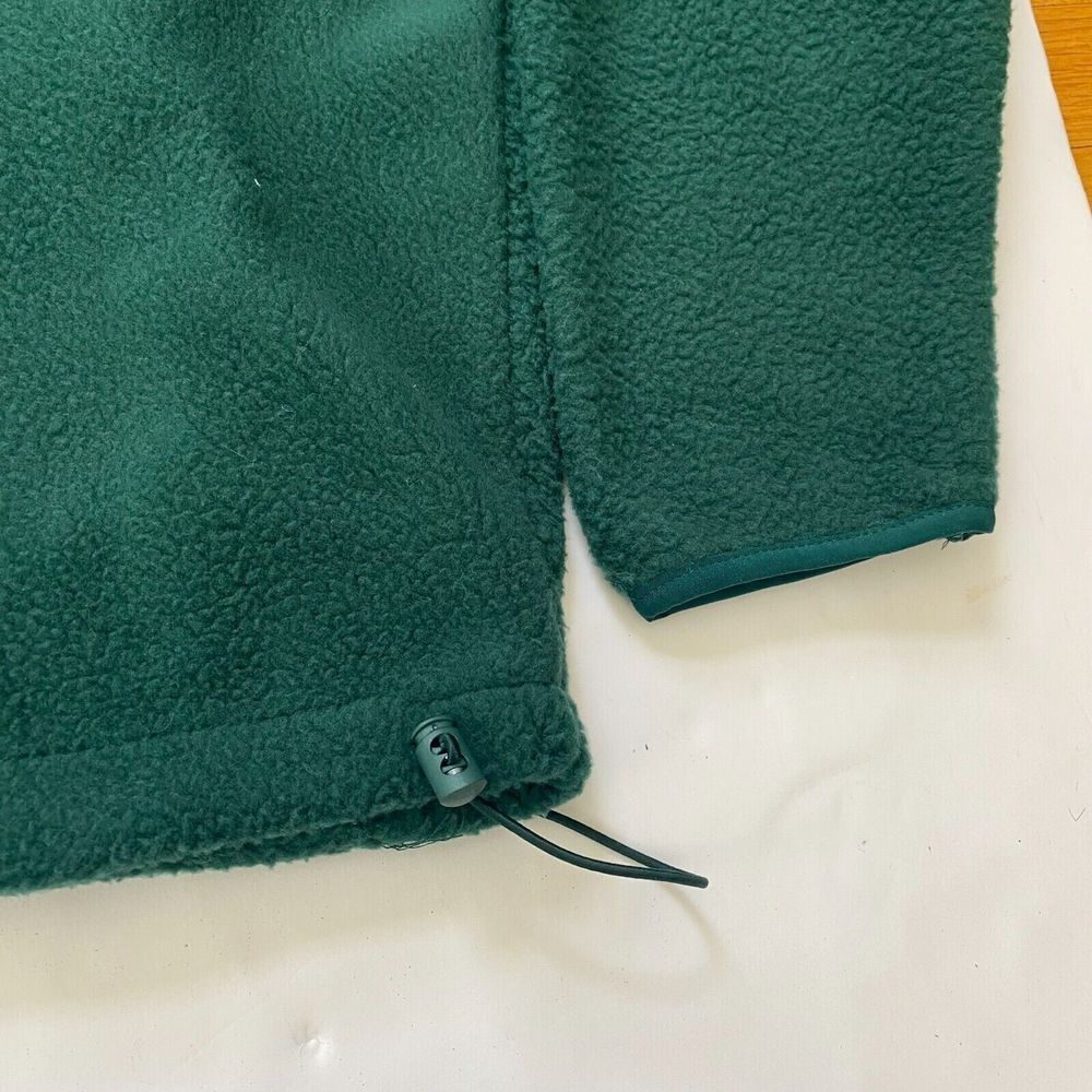 Wilo The Label Cozy Fleece Pullover, Boxy Fit, Quarter button front Green New - Picture 7 of 16
